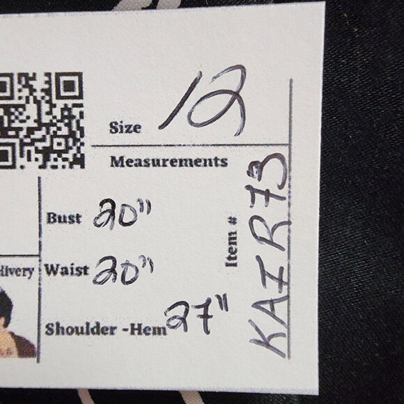 Chico's Black Button Up Tunic Top Size 12 - Picture 7 of 7